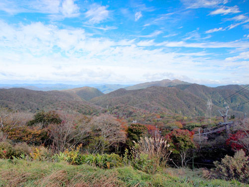 蓬莱山からの武奈ヶ岳方面の景色